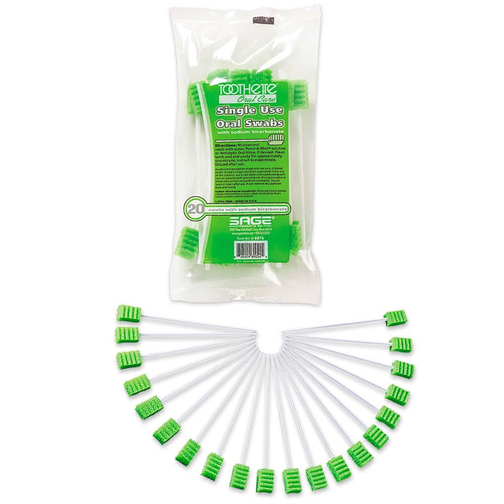 Toothette Plus Oral Swabs with Sodium Bicarbonate