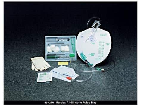 Bardia Indwelling Catheter Tray, 16 Fr., Chamber Bag