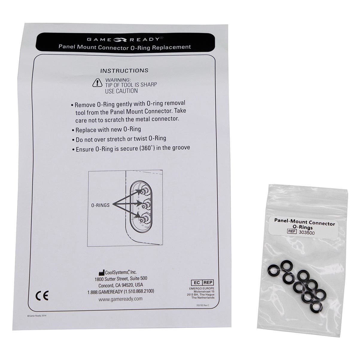 GRPro 2.1 Accessory - Panel Mount Replacement O-Rings (Includes 9 O-Rings) - PK/9