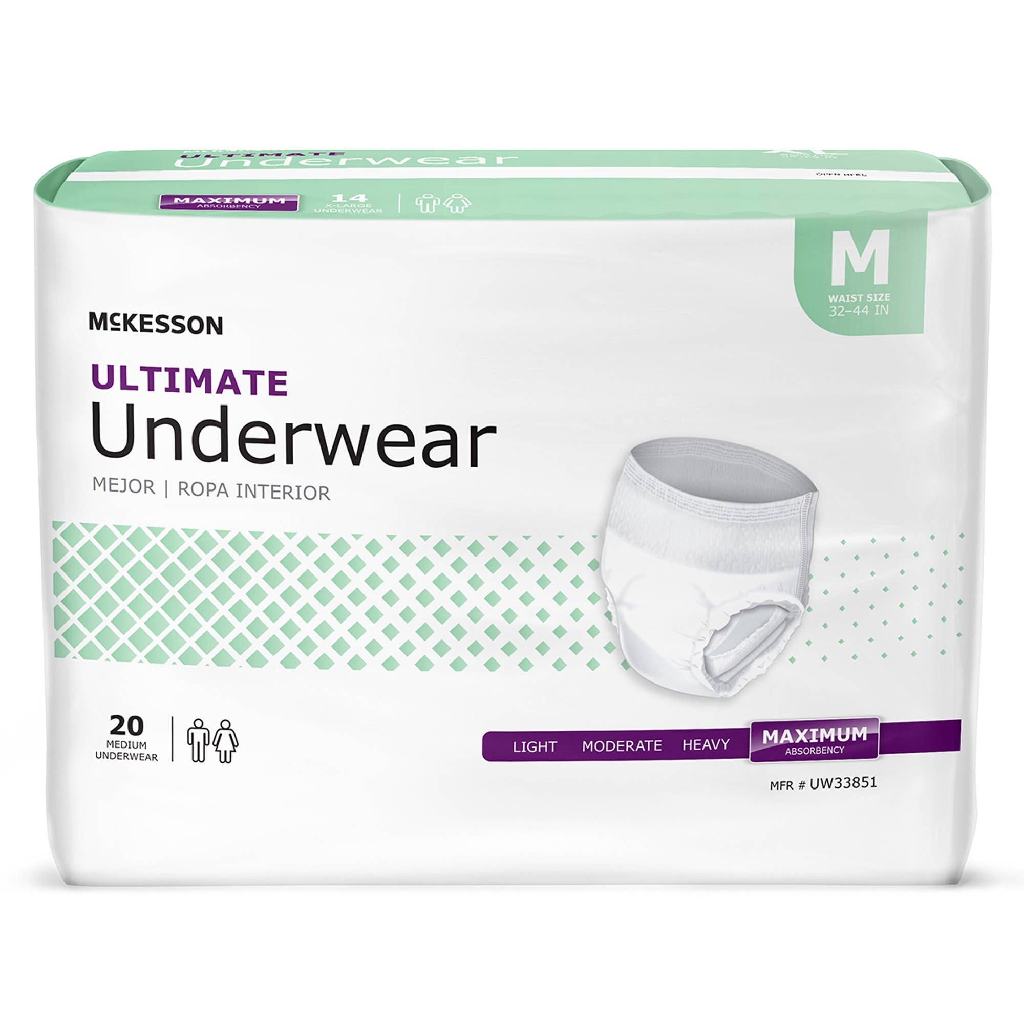 McKesson Ultimate Heavy Absorbency Incontinence Underwear