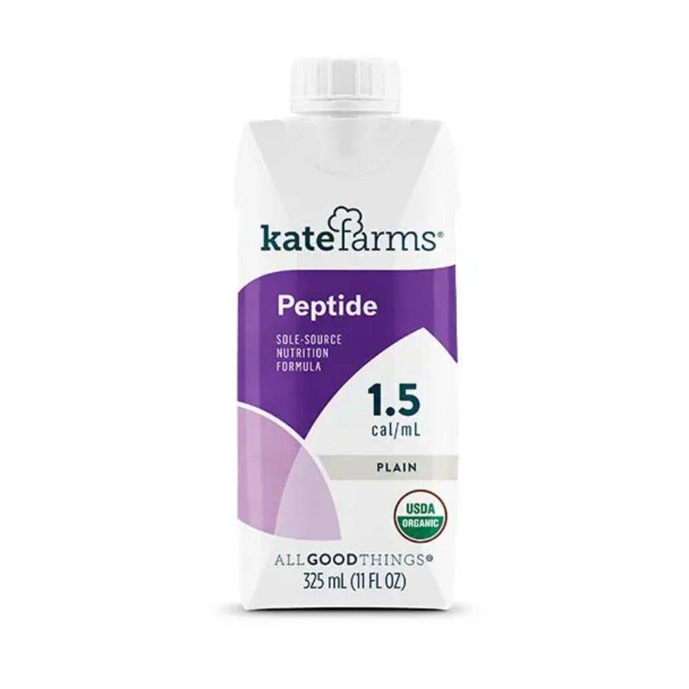 Kate Farms® Peptide 1.5 Organic - Plain Flavor, 11oz Carton - Case of 12