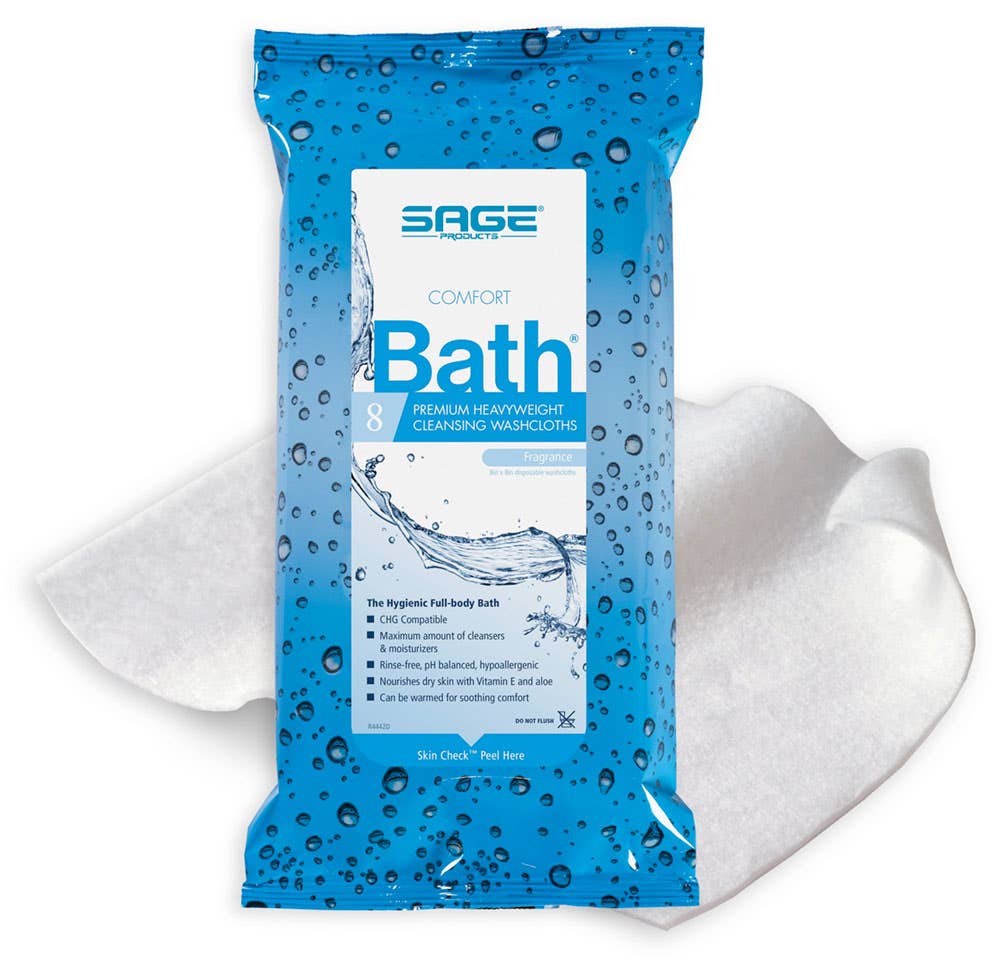 Comfort Bath Ultra-Thick Bathing Washcloth Wipes