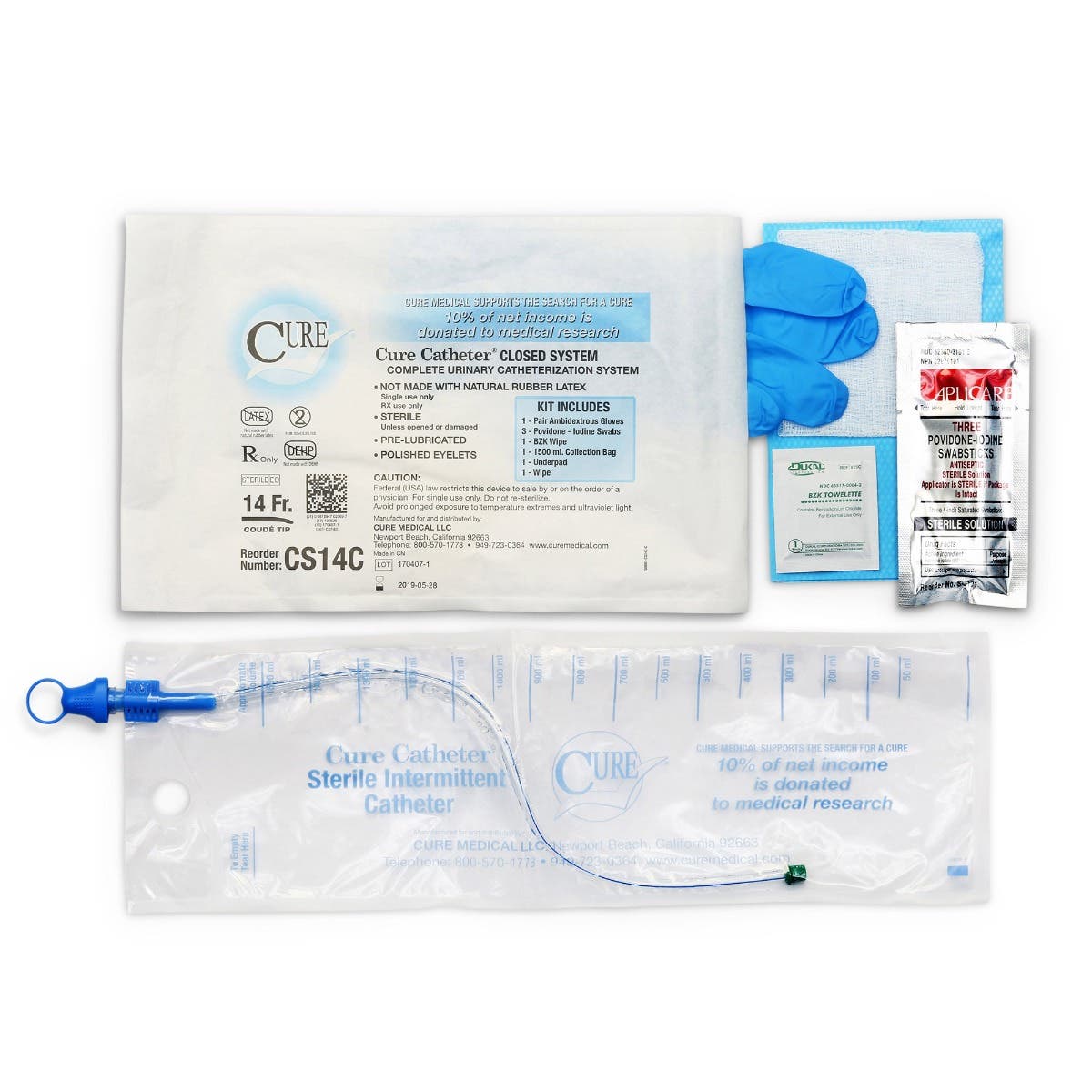 Cure Intermittent Catheter Closed System - Kit