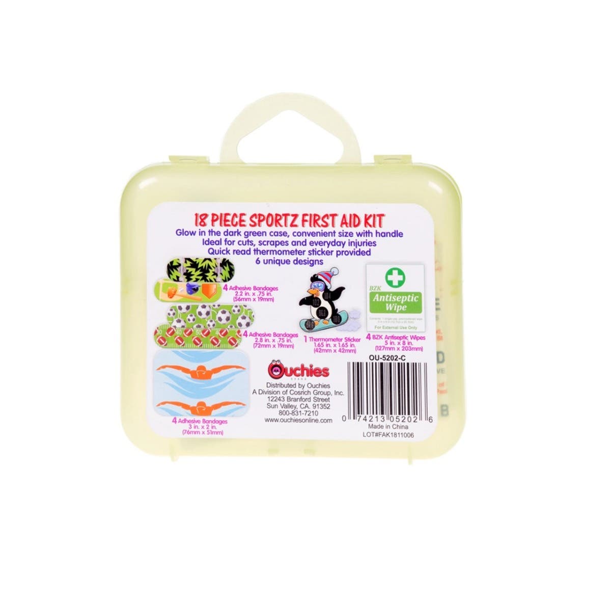 Ouchies Sportz First Aid Kit for Kids, 18 Piece - EA/1