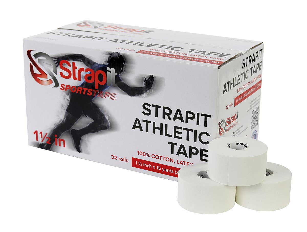 Strapit Athletic Tape, 15 (38 mm) Roll, Box of 32