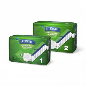 FitRight Extended Wear Stretch Briefs, Size 2 - 20/BG