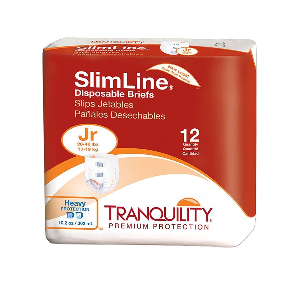 Tranquility® SlimLine® Incontinence Brief, Junior - 120/CS