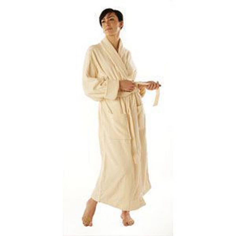 Velour Shawl Collar Robe Osfm White