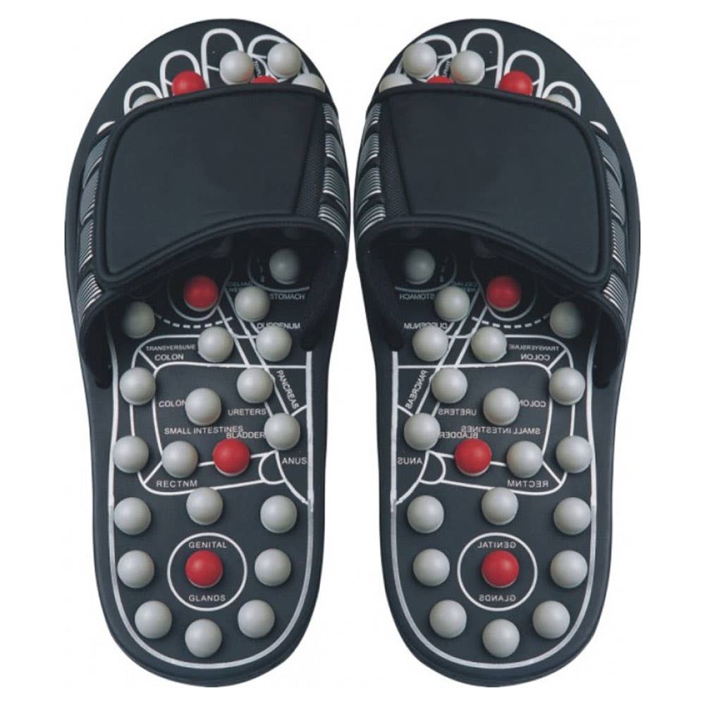 Reflexology Sandals - Black and Pearl