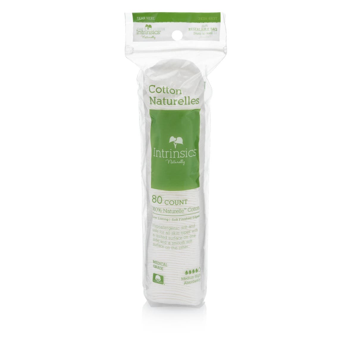 Intrinsics® Cotton Rounds 2 - 100% Cotton Naturelle™, 80 ct.