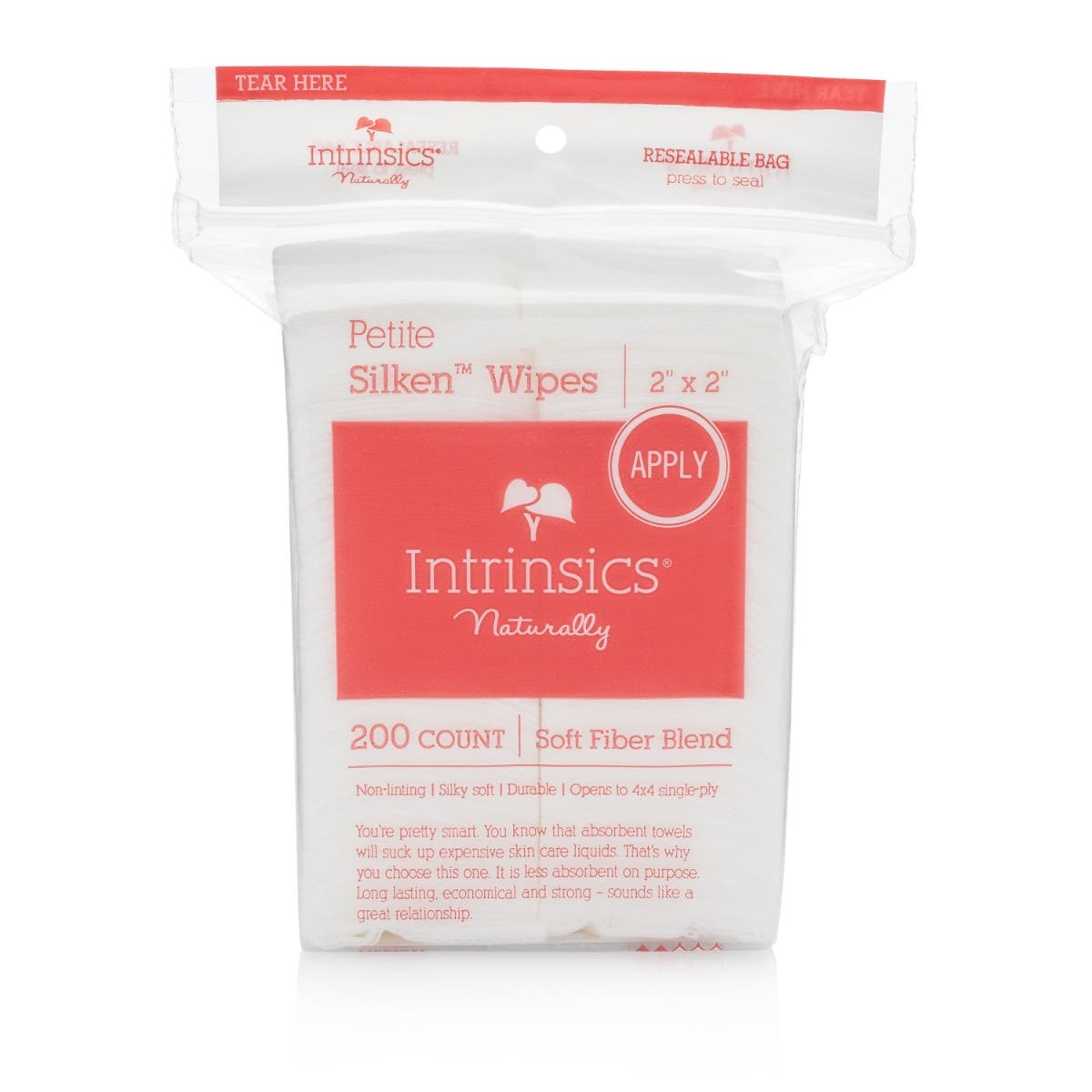 Intrinsics Petite Silken™ Wipes 2 x 2 Med-Esthetic® Soft Fiber Blend