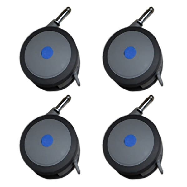 Caster set for reclining bath chairs