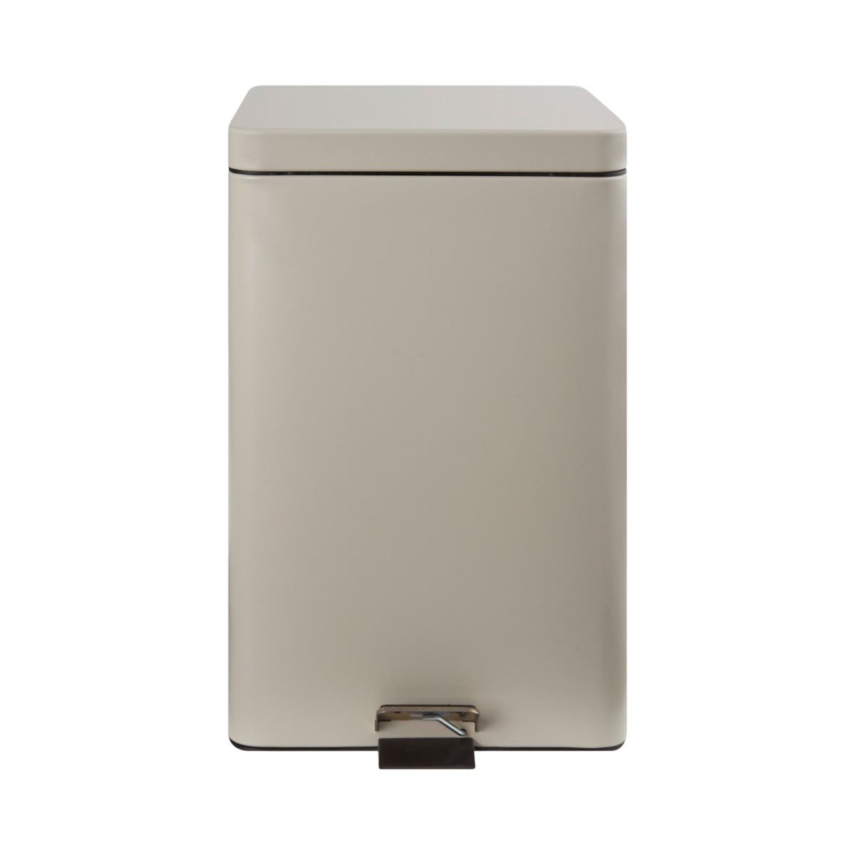 Trash Can with Plastic Liner McKesson 32 Quart Square Steel Step On