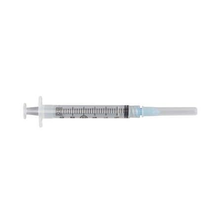 BD Luer-Lok™ 3 mL Syringe with attached PrecisionGlide™ Hypodermic Needle 25 G x 1 in 