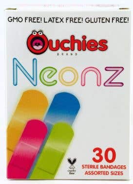 Ouchies Bandages Neon -   30 count - BX/30
