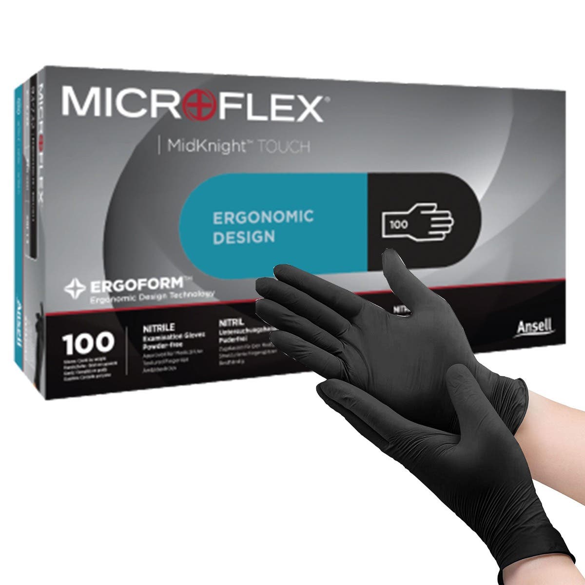 Exam Glove MICROFLEX® MidKnight™ Touch 93-733 Small NonSterile Nitrile Standard Cuff Length - 1000/CS