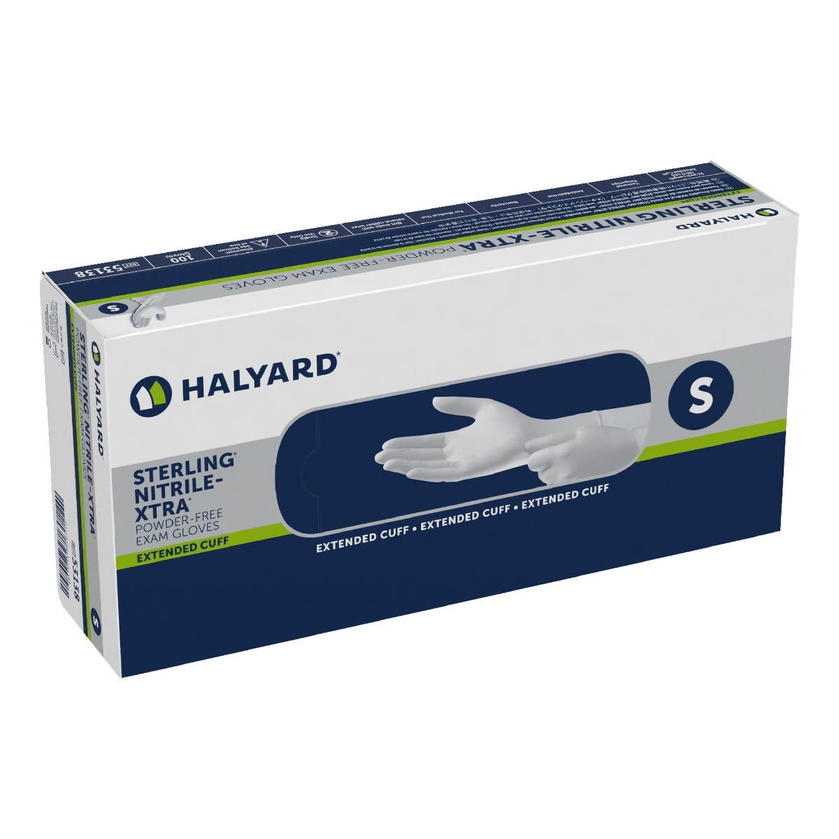 Exam Glove STERLING-XTRA® Large NonSterile Nitrile Extended Cuff Length - 1000/CS