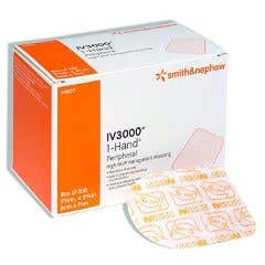IV3000 1-Hand Delivery Catheter Dressing - 2 3/8" x 2 3/4" - Peripheral - Pack of 100