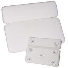 White Vinyl & Foam Relaxing Neck Spa Bath Pillow - Each