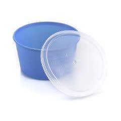 Denture Cup with Lid - Translucent - Pack of 25