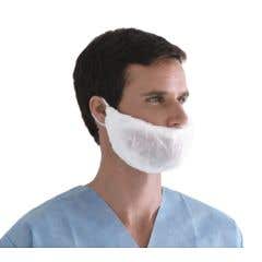 Head & Beard Covers - Elastic , Wht - Case of 1000
