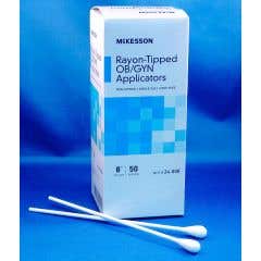 McKesson Rayon-Tipped OBGYN Applicators - Case of 500