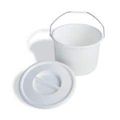 Commode Bucket with Lid and Handle - Gray - Each
