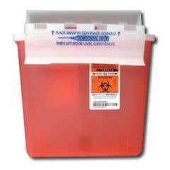 SharpStar In-Room Sharps Containers with Counter Balanced Lid - 5qt - Each