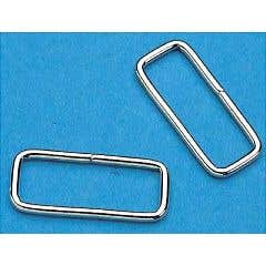 Rectangular Loop Metal D-Rings 1" Nickel Plated - Box of 1