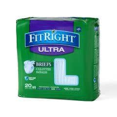 Medline FitRight Ultra Briefs - Ultra Absorbency Core - Medium , 32-42" - Case of 80
