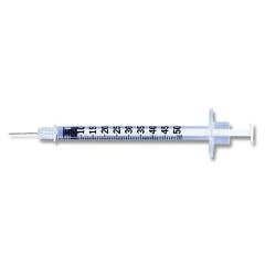 1/2 mL Lo-Dose Insulin Syringe 28g x 1/2 Micro-Fine IV Needle - Box of 100