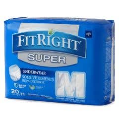 FitRight Super Protective Underwear - Medium , 28-40" - Case of 80