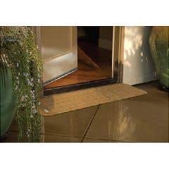 Prairie View Rubber Threshold Ramp - StoneCap Transition - L: 12" W: 42" - Color: Nutmeg
