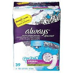 Always Discreet Maximum Long Incontience Liner 13.5" - Case of 117