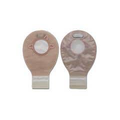 New Image 7" Drainable Mini Ostomy Bag with Lock 'n Roll - Beige - Flange Size: 2-3/4" - Color Match Blue - Box of 20