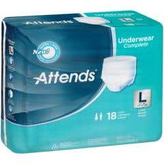 Attends Underwear Complete - Protective Underwear - Large 44" - 58" - Pack of 18