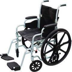 Drive Medical Poly-Fly Wheelchair / Transport Chair Combo - 18 W x 16" D