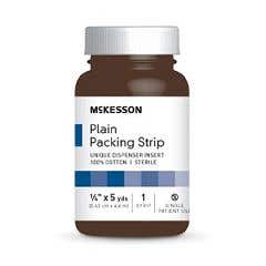 McKesson Nonimpregnated Wound Packing Strip, 1 Inch x 5 Yard (Case of 12)