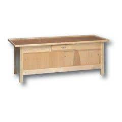 Wood Treatment Table with Doors and Drawer