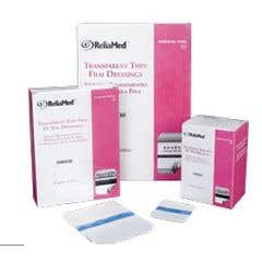 ReliaMed Transparent Thin Film Adhesive Dressings - 4" x 4-3/4" Oval - Box of 50