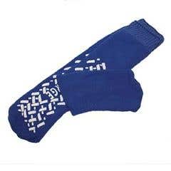 Single Tread Patient Safety Footwear with Terrycloth Interior - Medium Blue - Pack of 2