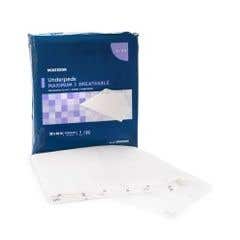 McKesson MAX Disposable Underpads - Fluff/Polymer - Heavy Absorbency - 30" x 36", White - Case of 70