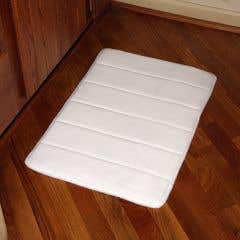Small Cushion Bath Mat - White