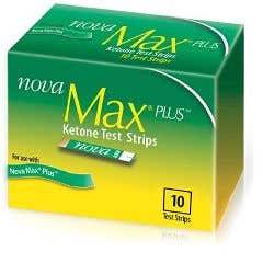 Nova Max Plus Ketone Test Strips - Box of 10