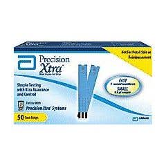 Precision Xtra Blood Glucose Test Strips - Box of 100