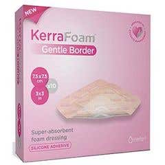 KerraFoam Gentle Border Small Sacral Absorbent Dressing - 6.7" x 6.9" - Box of 5