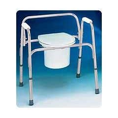 Extra-Wide Bedside Steel Commode - Each