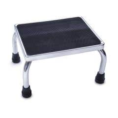 Chrome Footstool with Rubber Mat - Each