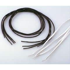 Elastic Shoe Laces - Flat, White, 27" - 2 pairs