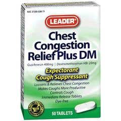 Leader Guaifenesin DM Tablets 400 mg 50 Count - Box of 1